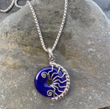 Lapis Lazuli lyra necklace