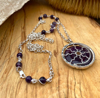 Amethyst Sun and Moon necklace