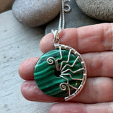 Malachite Lyra necklace