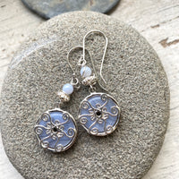 Blue Lace Agate Venus drop earrings