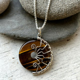 Tigers eye Lyra necklace