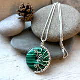 Malachite Lyra necklace