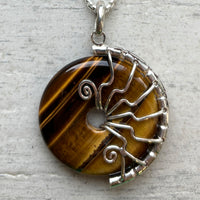 Tigers eye Lyra necklace