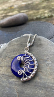 Lapis Lazuli lyra necklace