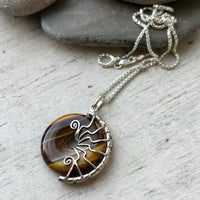 Tigers eye Lyra necklace