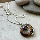 Tigers eye Lyra necklace