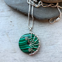 Malachite Lyra necklace