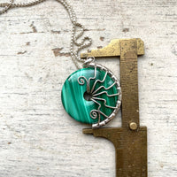 Malachite Lyra necklace