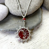 Red Carnelian Star necklace