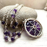 Amethyst Sun and Moon necklace