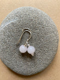 Dainty silver drop earrings