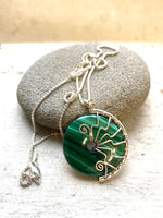 Malachite Lyra necklace